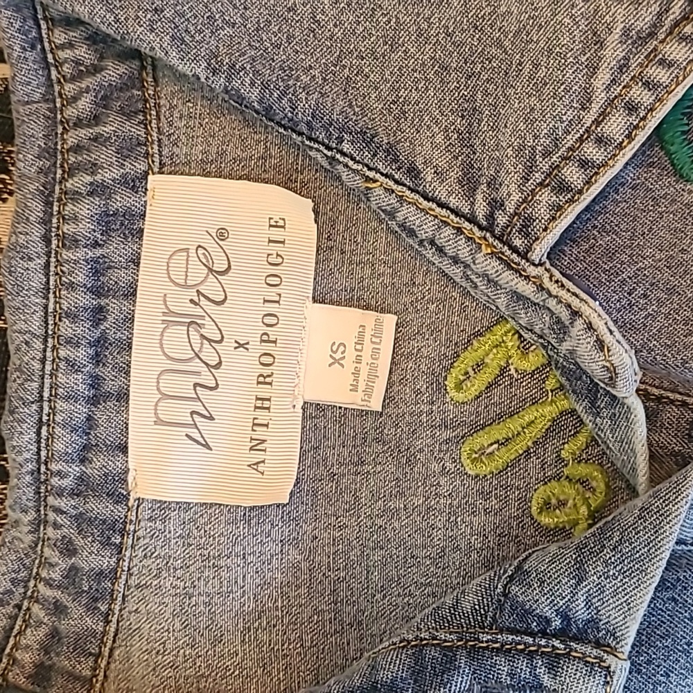 Mare Mare X Anthropologie Denim Button Up Shirt Size XS - Picture 3 of 4